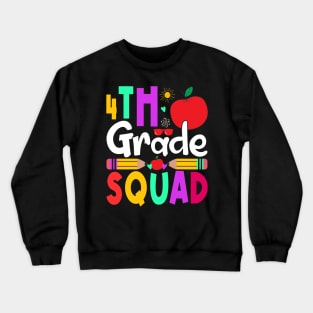 1st Grade Squad Teachers Boys Girls Funny Back To School Crewneck Sweatshirt